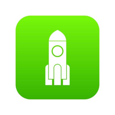 Roket simgesi dijital yeşil