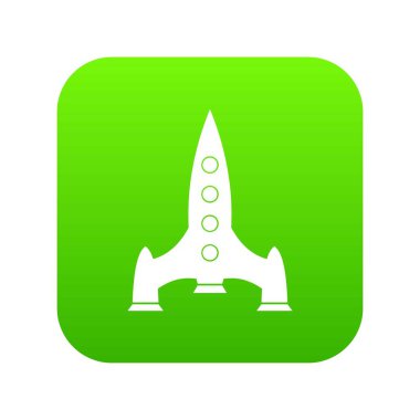 Roket simgesi dijital yeşil