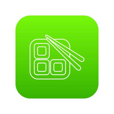 Suşi yeşil simge vektör