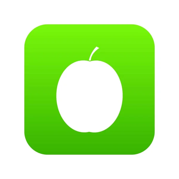 Свіжий абрикос значок цифровий зелений — стоковий вектор