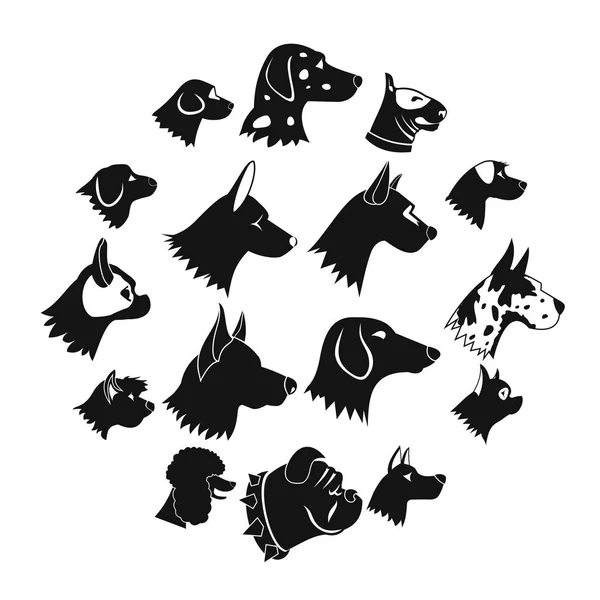 Conjunto de ícones do cão, estilo simples —  Vetores de Stock
