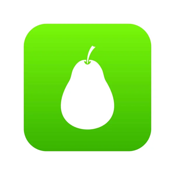 Pear icon digital green — Stock Vector