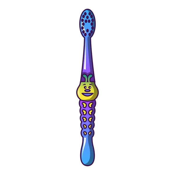 Kid tandenborstel blauw pictogram, cartoon stijl — Stockvector