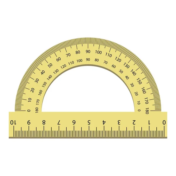 Icono de regla de ángulo de plástico, estilo realista — Archivo Imágenes Vectoriales