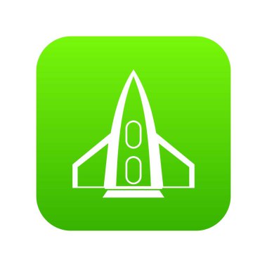 Roket simgesi dijital yeşil