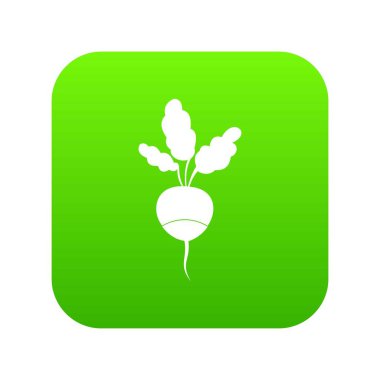 Taze turp simgesi dijital yeşil