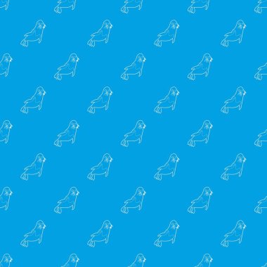 Kürk mühür desen vektör kesintisiz mavi