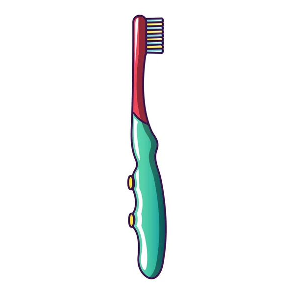 Brosse à dents à la menthe rouge icône, style dessin animé — Image vectorielle