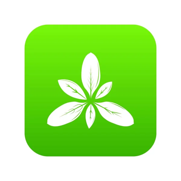 Icône feuille vecteur vert — Image vectorielle