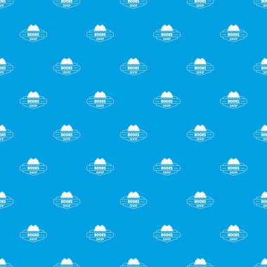 Kitap dükkanı desen vektör kesintisiz mavi