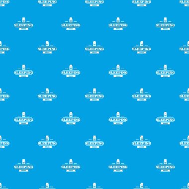 Uyku hapı desen vektör kesintisiz mavi
