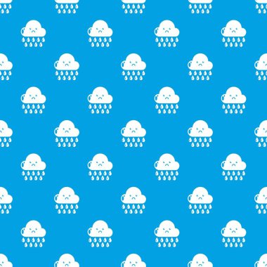 Yağmur desen vektör kesintisiz mavi