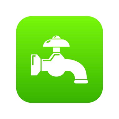 Su dokunun yeşil simge vektör