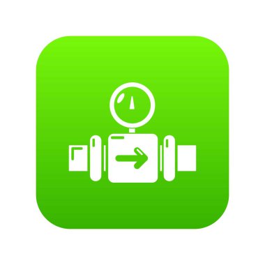 Basınç sensörü yeşil simge vektör