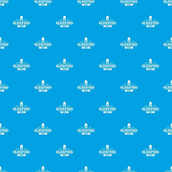 Uyku hapı desen vektör kesintisiz mavi