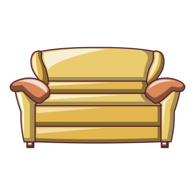 Sarı koltuk simge, karikatür tarzı