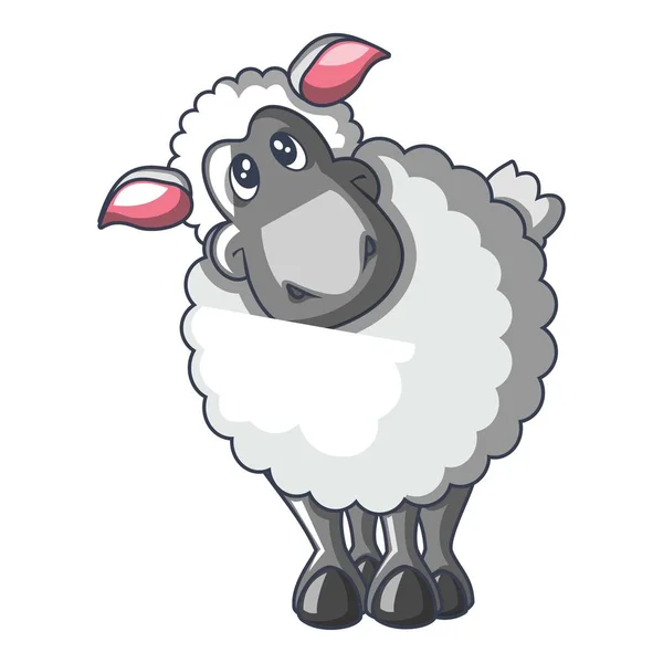 Koyun simgesi, karikatür tarzı — Stok Vektör