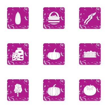 Sonbaharda hasat simgeler kümesi, grunge tarzı