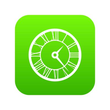 Saat simgesi dijital yeşil