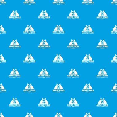 Sanatçı aracı desen vektör kesintisiz mavi