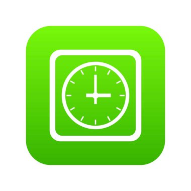 Saat simgesi dijital yeşil