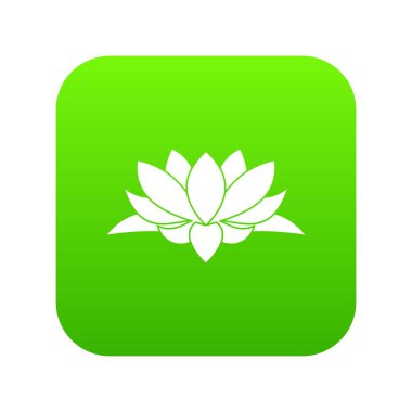 Lotus çiçek simgesi dijital yeşil
