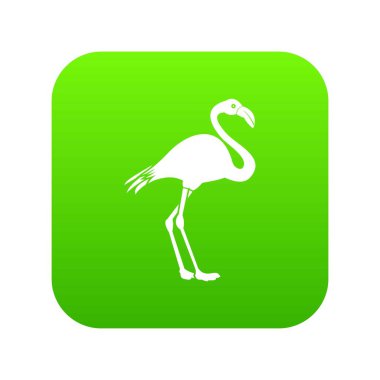 Flamingo simgesi dijital yeşil