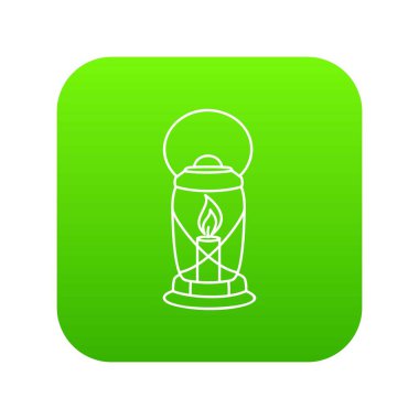 Fener mum yeşil simge vektör