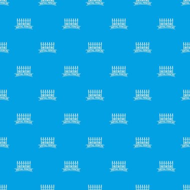 Çit demir desen vektör kesintisiz mavi