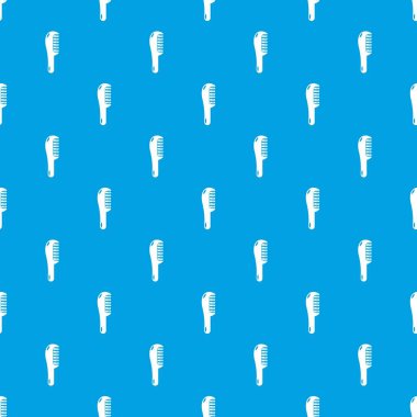 Saç fırçası tarzı desen vektör kesintisiz mavi