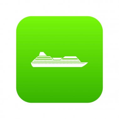 Cruise liner simgesi dijital yeşil