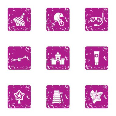 Tema parkı simgeler kümesi, grunge tarzı