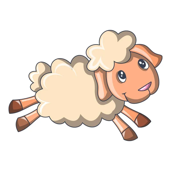 Running sheep icon, cartoon style — Stock Vector