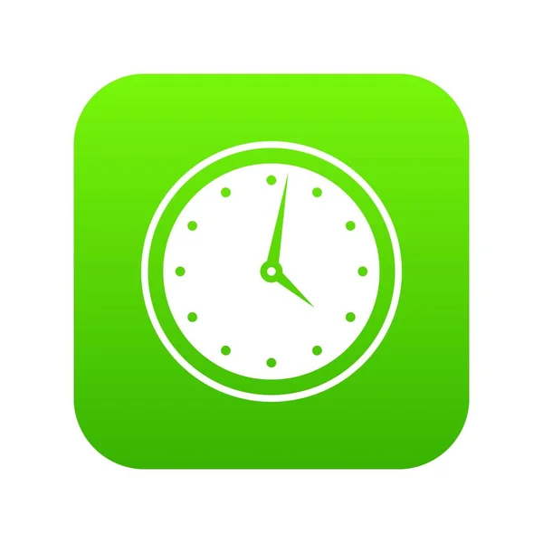 Watch ikon digitális zöld — Stock Vector