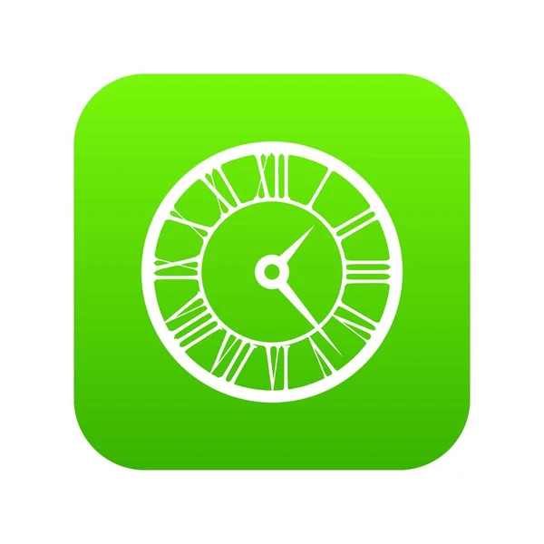 Zielony cyfrowy zegarek ikona — Wektor stockowy