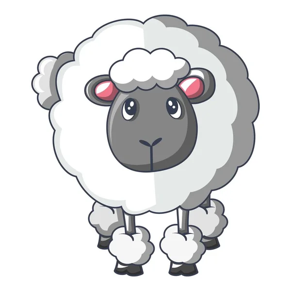 Framsidan av fåren ikon, tecknad stil — Stock vektor