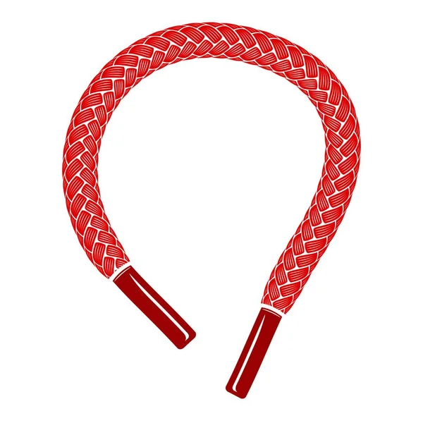Icône de lacet rouge, style simple — Image vectorielle