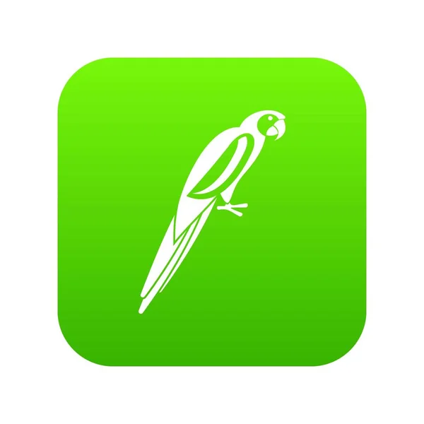 Parrot icon digital green — Stock Vector
