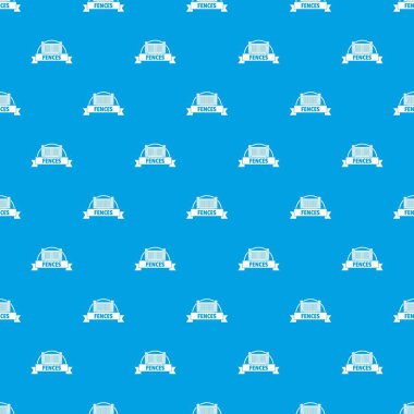 Çit tuğla desen vektör kesintisiz mavi