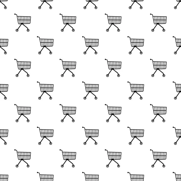 Small trolley pattern vector seamless — Stock Vector