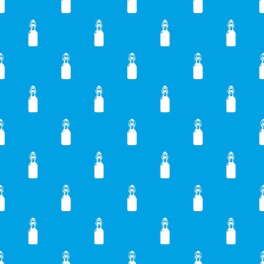 Şişe tıkamak desen vektör kesintisiz mavi