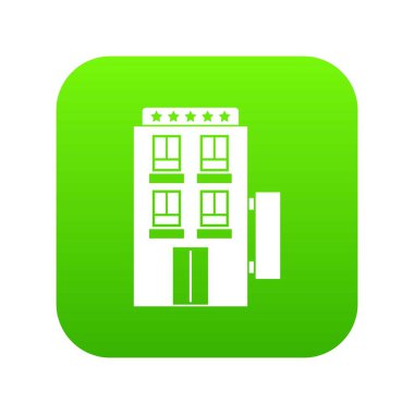 Beş yıldızlı otel simgesi dijital yeşil