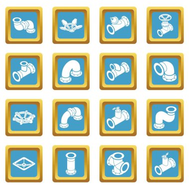 Boru hattı Oluşturucu simgeler kümesi sapphirine kare vektör