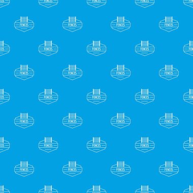 Çit metal desen vektör kesintisiz mavi