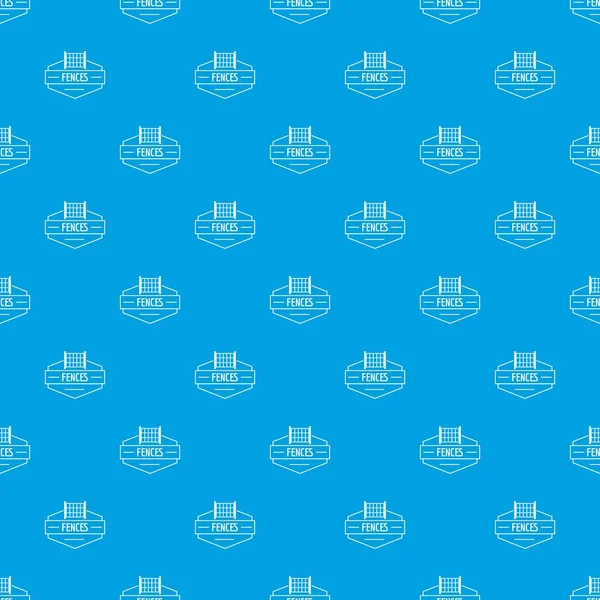 Çit metal desen vektör kesintisiz mavi