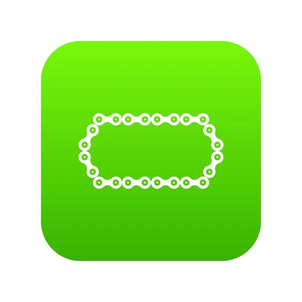 Cykel kedja ikon digital green — Stock vektor
