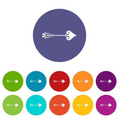 Vintage ok, tasarım öğesi simgesi, basit tarzı