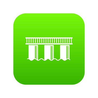 Kentsel köprü yeşil simge vektör