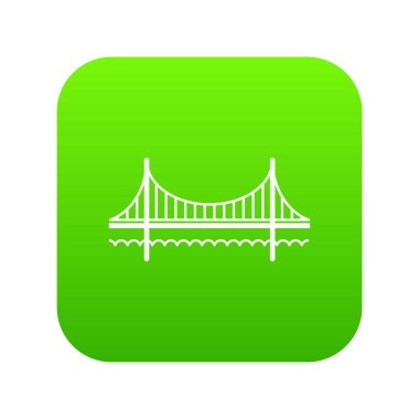 Golden gate Köprüsü yeşil simge vektör