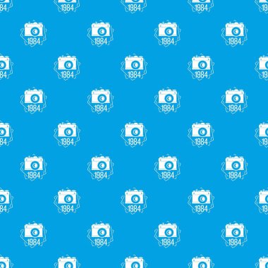1984 fotoğraf kamera desen vektör kesintisiz mavi